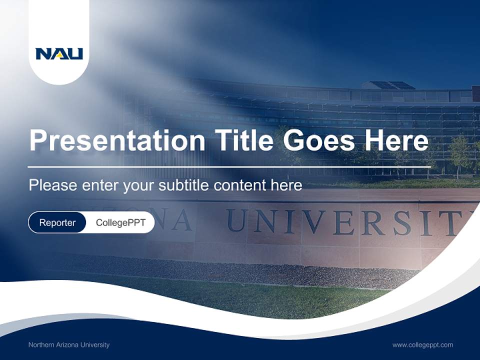 Northern Arizona University Lecture Sharing and Networking Event PPT Template4:3 ratio PPT effect preview image4