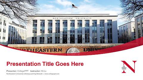 Northeastern University Lifelong Learning Network Course/Courseware Creation PPT Template