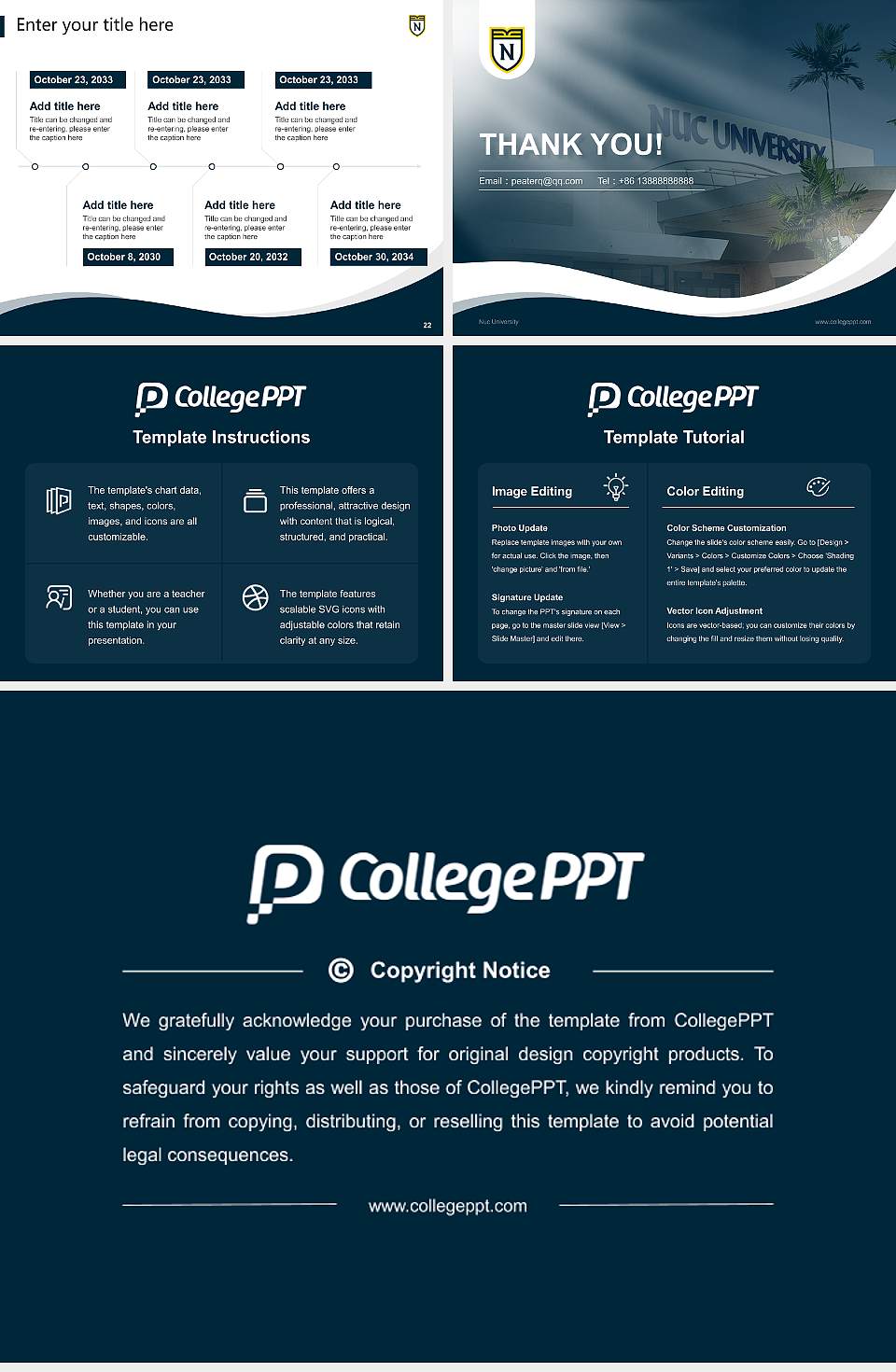 Nuc University Lecture Sharing and Networking Event PPT Template4:3 ratio PPT effect preview image4