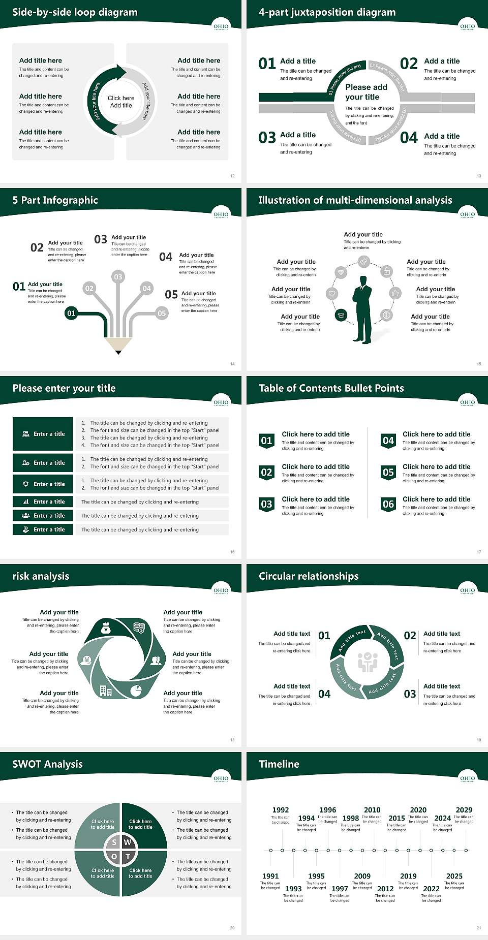 Ohio University-Main Campus Academic Presentation/Research Findings Report PPT Template4:3 ratio PPT effect preview image3