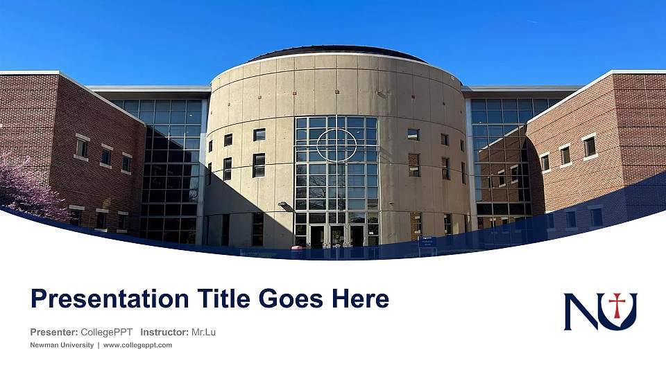 Newman University Course/Courseware Creation PPT Template16:9 ratio PPT effect preview image