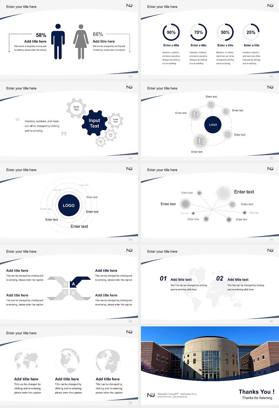 Newman University Course/Courseware Creation PPT Template16:9 ratio PPT effect preview image4