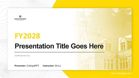 Oglethorpe University Academic Presentation/Research Findings Report PPT Template