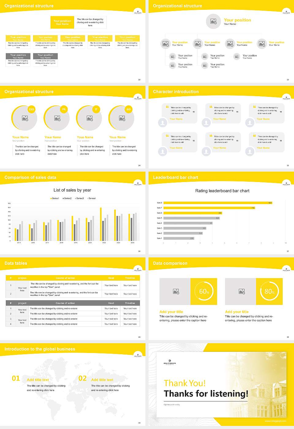 Oglethorpe University Academic Presentation/Research Findings Report PPT Template16:9 ratio PPT effect preview image4