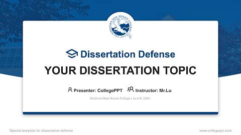 Northern New Mexico College Graduation Thesis Defense PPT Template