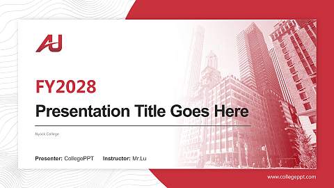 Nyack College Academic Presentation/Research Findings Report PPT Template
