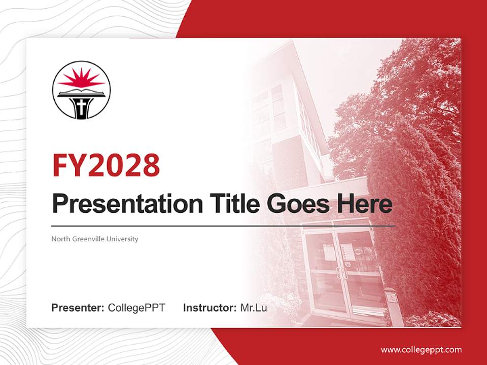 North Greenville University Academic Presentation/Research Findings Report PPT Template4:3 ratio PPT effect preview image5