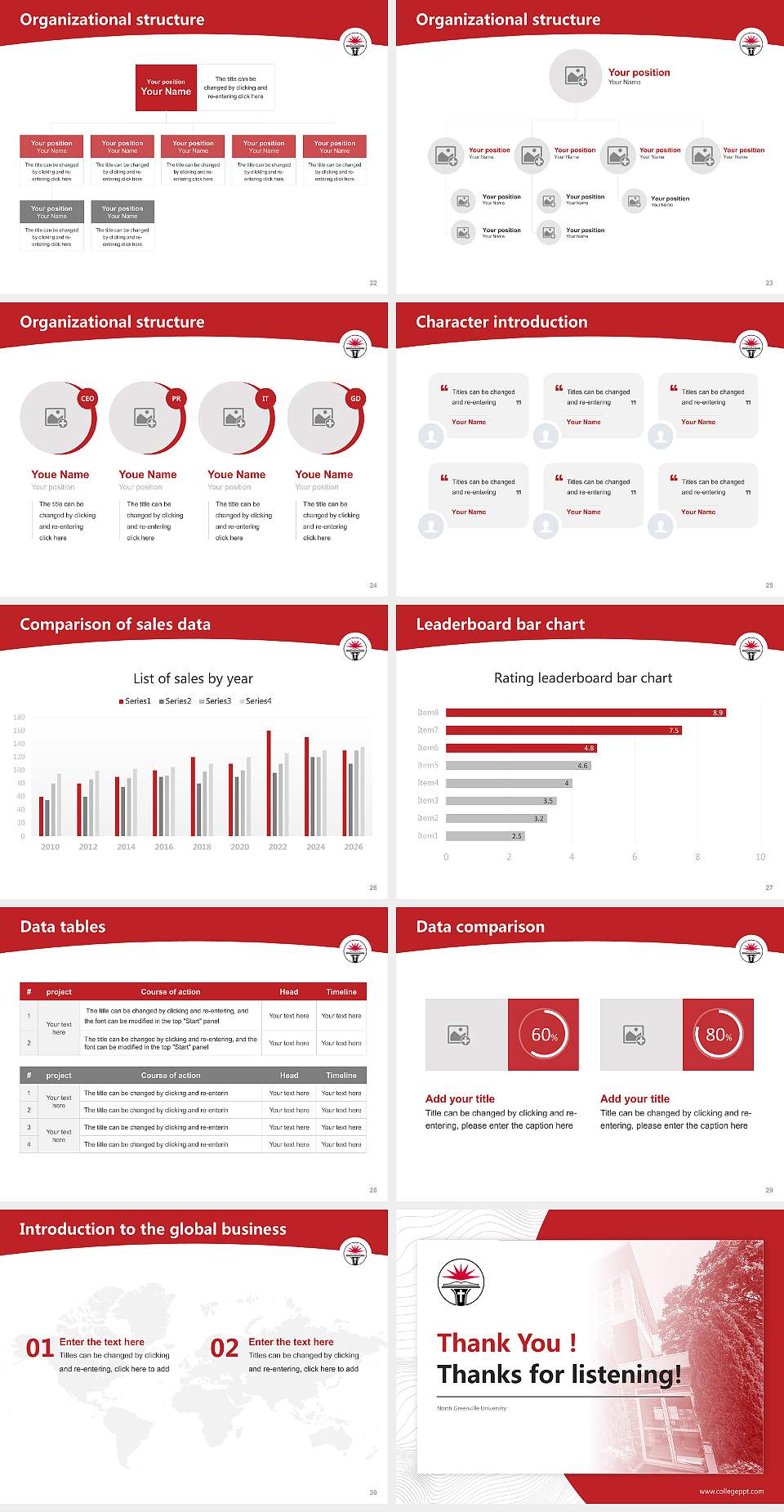 North Greenville University Academic Presentation/Research Findings Report PPT Template4:3 ratio PPT effect preview image4