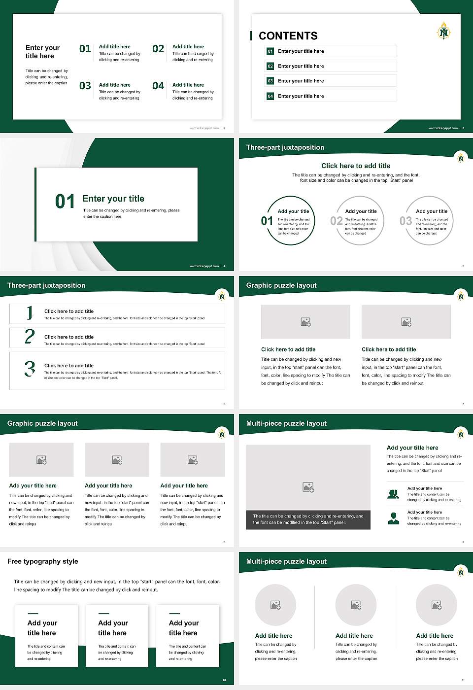 Northern Michigan University Academic Presentation/Research Findings Report PPT Template16:9 ratio PPT effect preview image2