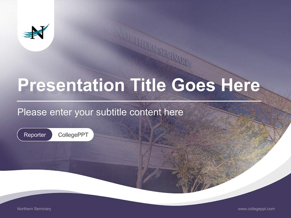 Northern Seminary Lecture Sharing and Networking Event PPT Template4:3 ratio PPT effect preview image4