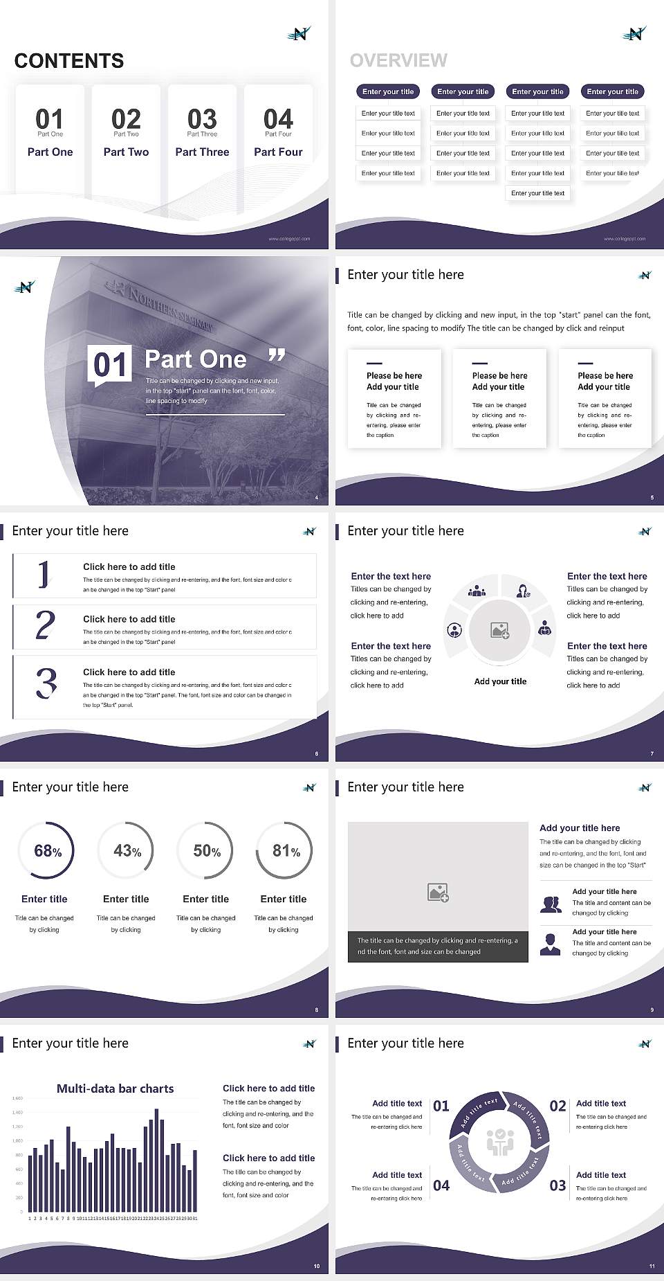 Northern Seminary Lecture Sharing and Networking Event PPT Template4:3 ratio PPT effect preview image2