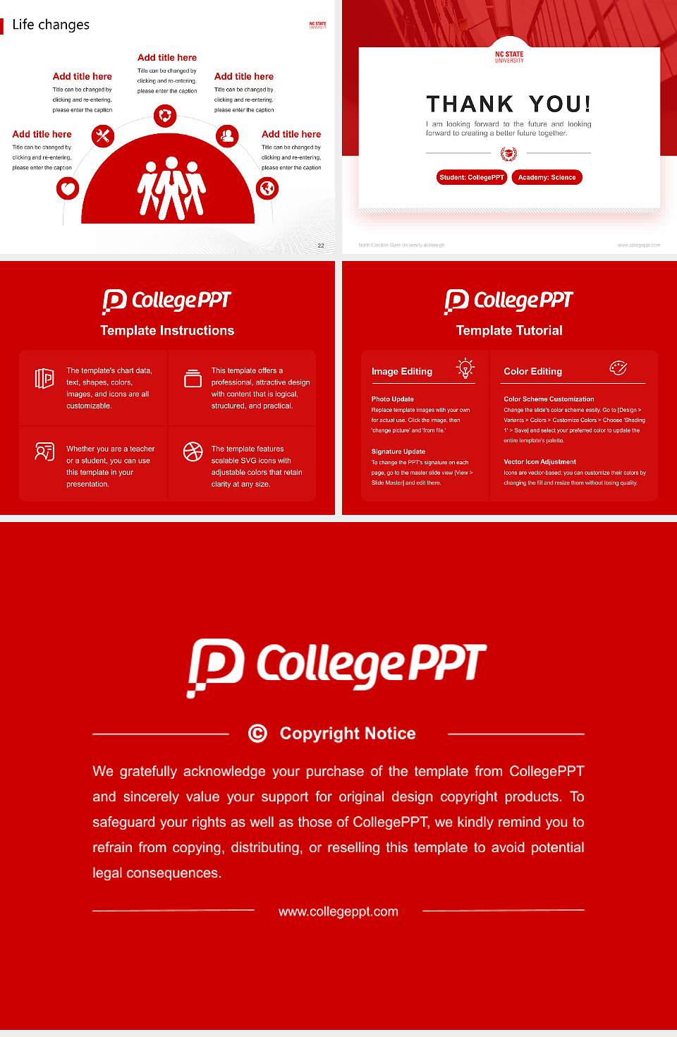 North Carolina State University at Raleigh National Scholarship Defense PPT Template4:3 ratio PPT effect preview image4