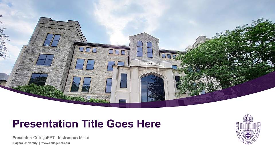 Niagara University Course/Courseware Creation PPT Template16:9 ratio PPT effect preview image