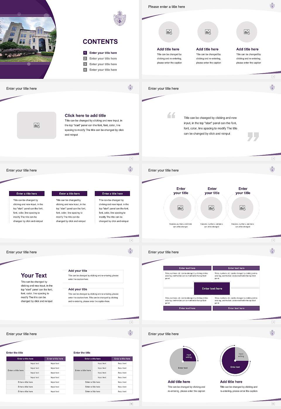 Niagara University Course/Courseware Creation PPT Template16:9 ratio PPT effect preview image2