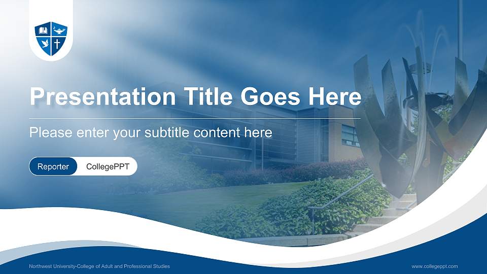 Northwest University-College of Adult and Professional Studies Lecture Sharing and Networking Event PPT Template16:9 ratio PPT effect preview image