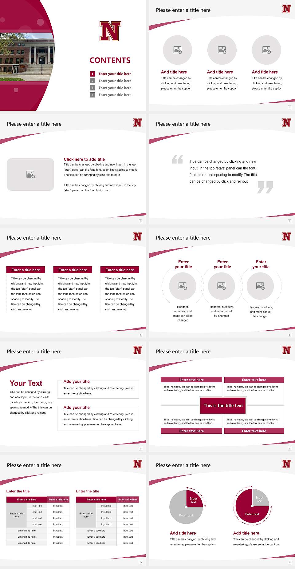 Northern State University Course/Courseware Creation PPT Template4:3 ratio PPT effect preview image2