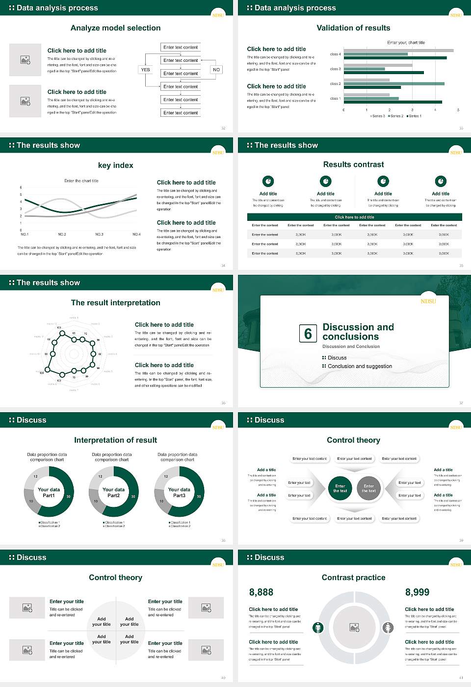 North Dakota State University-Main Campus Graduation Thesis Defense PPT Template16:9 ratio PPT effect preview image5