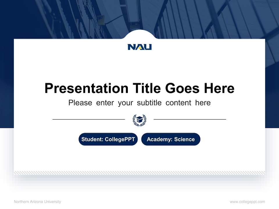 Northern Arizona University National Scholarship Defense PPT Template4:3 ratio PPT effect preview image4