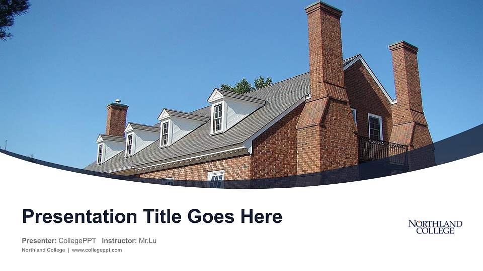 Northland College Course/Courseware Creation PPT Template16:9 ratio PPT effect preview image