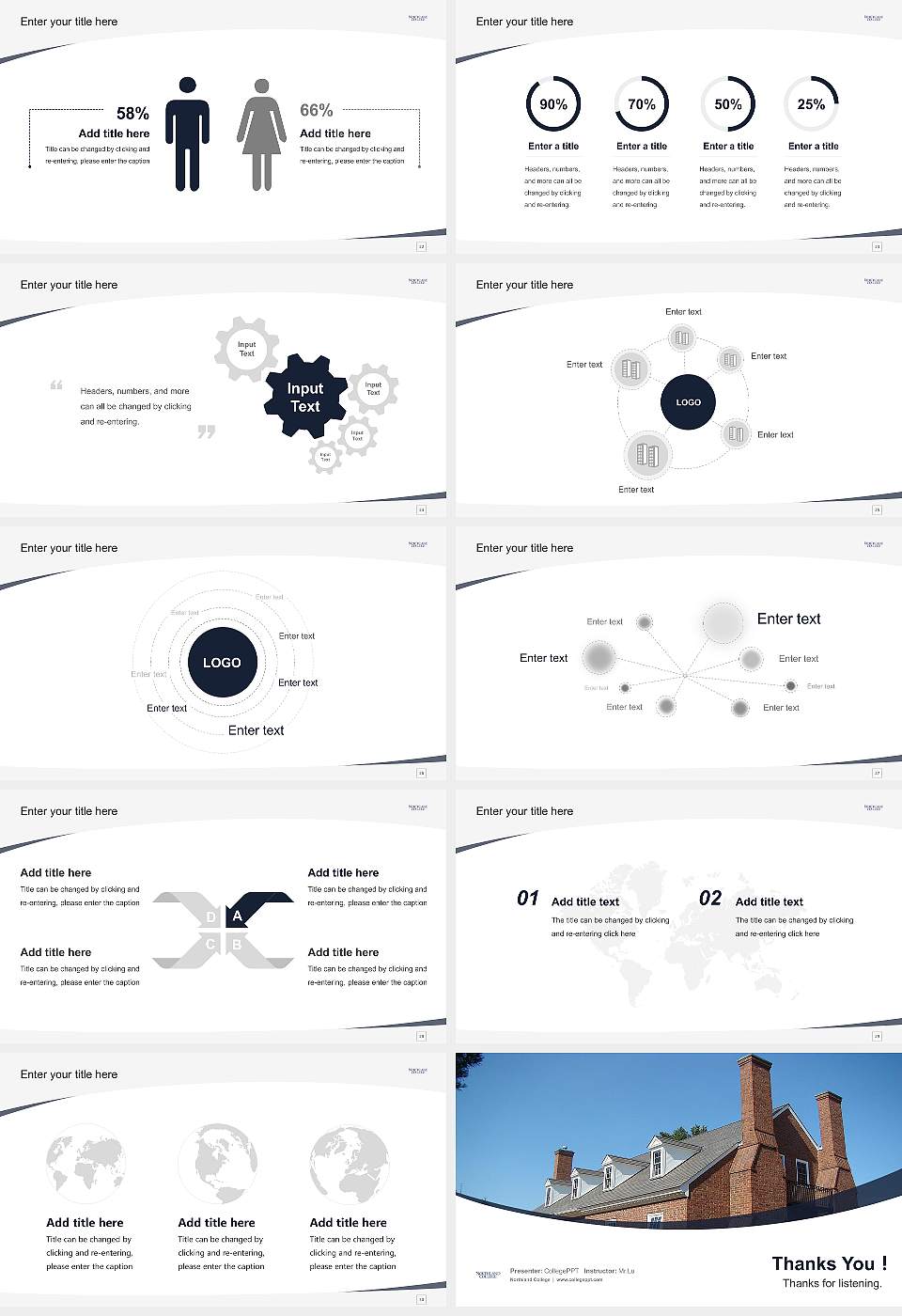 Northland College Course/Courseware Creation PPT Template16:9 ratio PPT effect preview image4