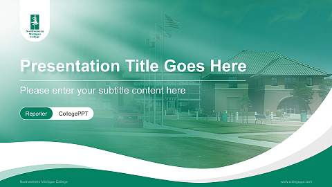 Northwestern Michigan College Lecture Sharing and Networking Event PPT Template