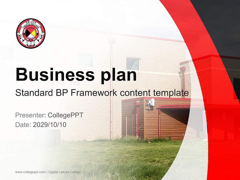 Oglala Lakota College Competition/Entrepreneurship Contest PPT Template4:3 ratio PPT effect preview image9