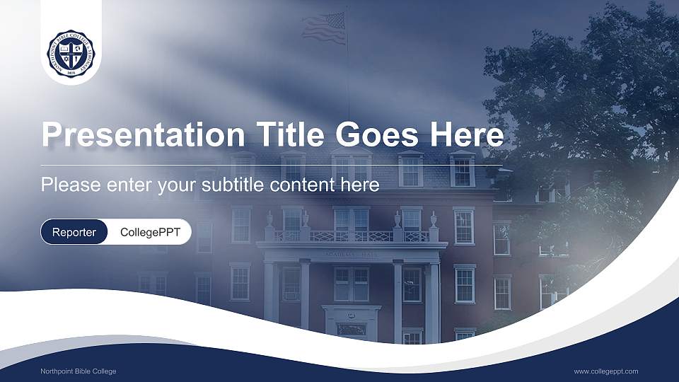 Northpoint Bible College Lecture Sharing and Networking Event PPT Template16:9 ratio PPT effect preview image