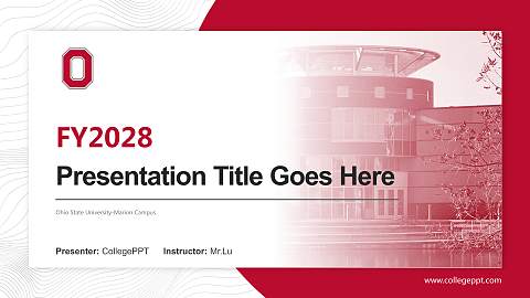 Ohio State University-Marion Campus Academic Presentation/Research Findings Report PPT Template