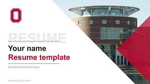 Ohio State University-Marion Campus Resume PPT Template