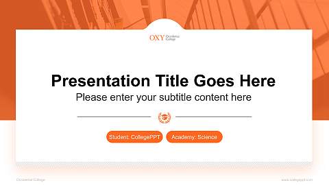 Occidental College National Scholarship Defense PPT Template