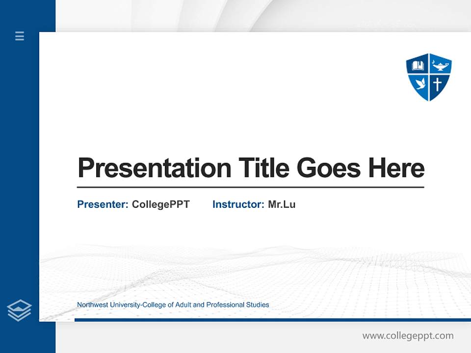 Northwest University-College of Adult and Professional Studies Thesis Proposal/Graduation Defense PPT Template4:3 ratio PPT effect preview image5