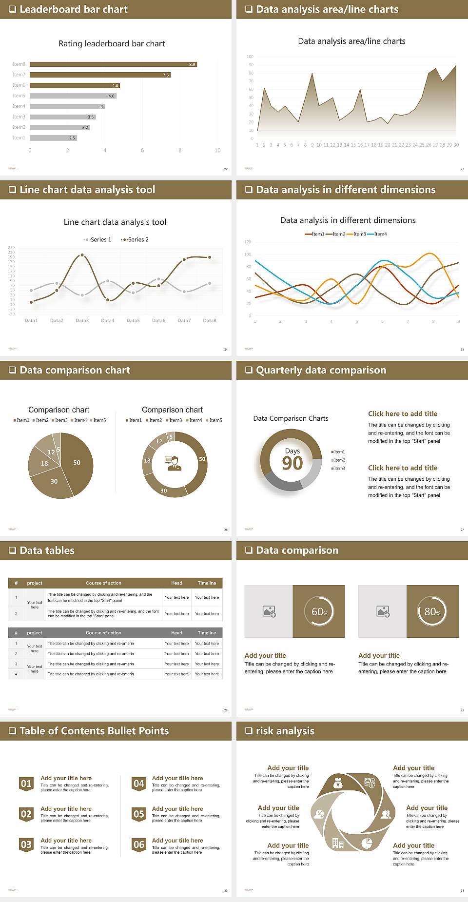 Oakland University General Purpose PPT Template4:3 ratio PPT effect preview image4