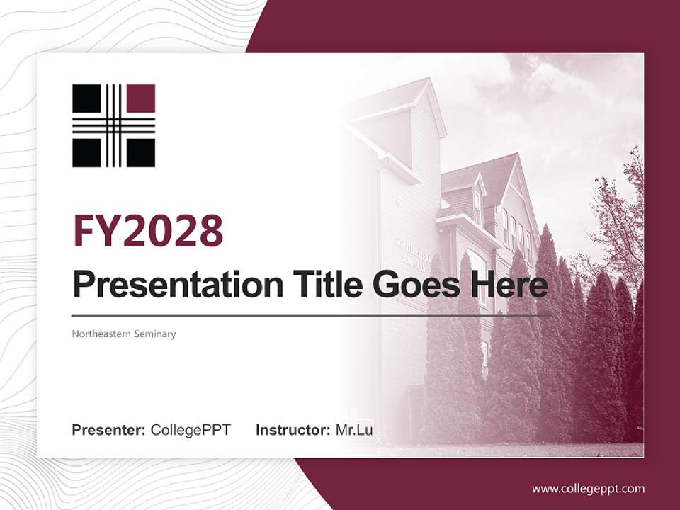 Northeastern Seminary Academic Presentation/Research Findings Report PPT Template4:3 ratio PPT effect preview image5