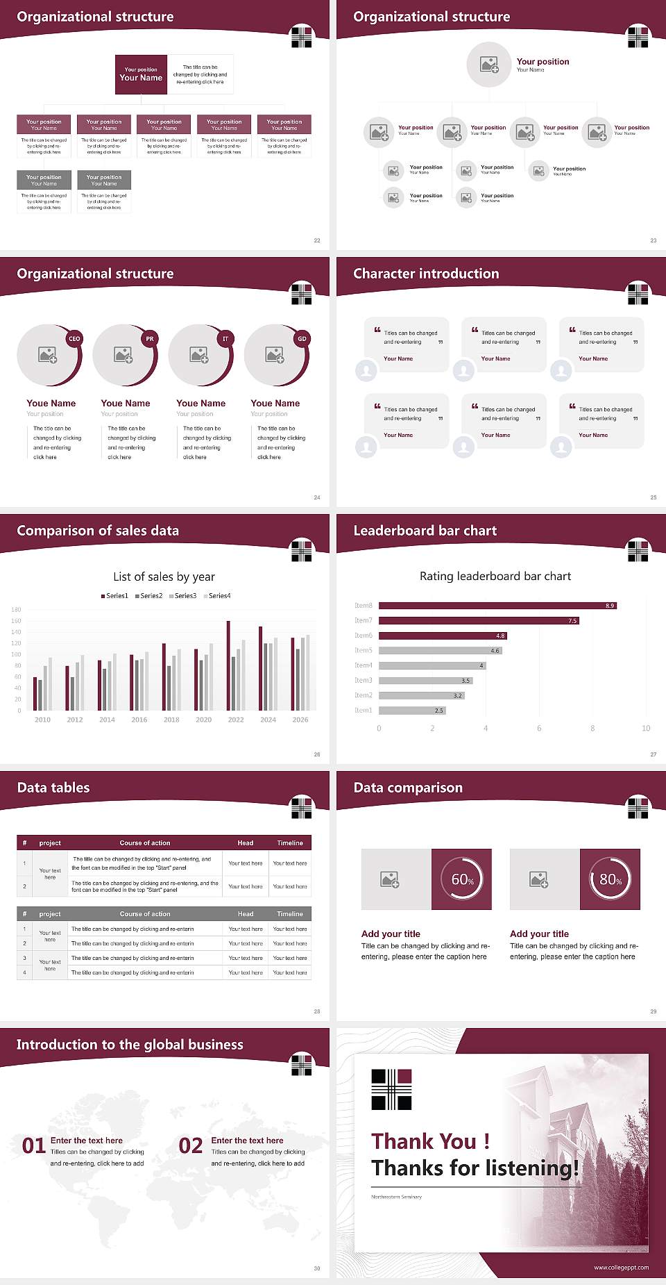Northeastern Seminary Academic Presentation/Research Findings Report PPT Template4:3 ratio PPT effect preview image4