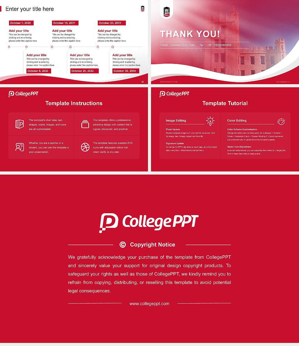 Northern Illinois University Lecture Sharing and Networking Event PPT Template16:9 ratio PPT effect preview image4