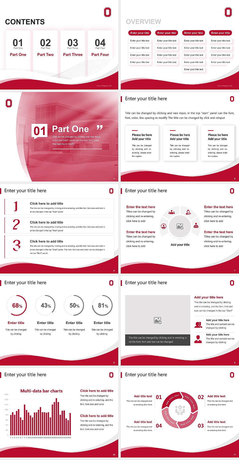 Ohio State University-Mansfield Campus Lecture Sharing and Networking Event PPT Template4:3 ratio PPT effect preview image2