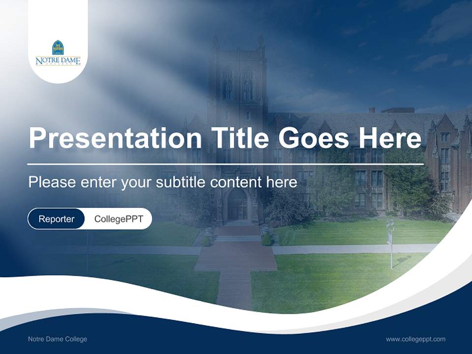 Notre Dame College Lecture Sharing and Networking Event PPT Template4:3 ratio PPT effect preview image4