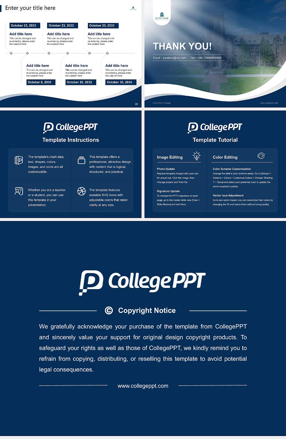 Notre Dame College Lecture Sharing and Networking Event PPT Template4:3 ratio PPT effect preview image4