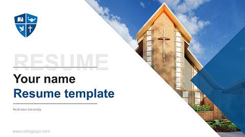 Northwest University Resume PPT Template
