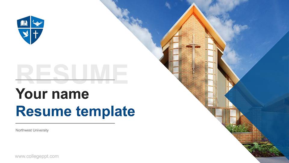 Northwest University Resume PPT Template16:9 ratio PPT effect preview image