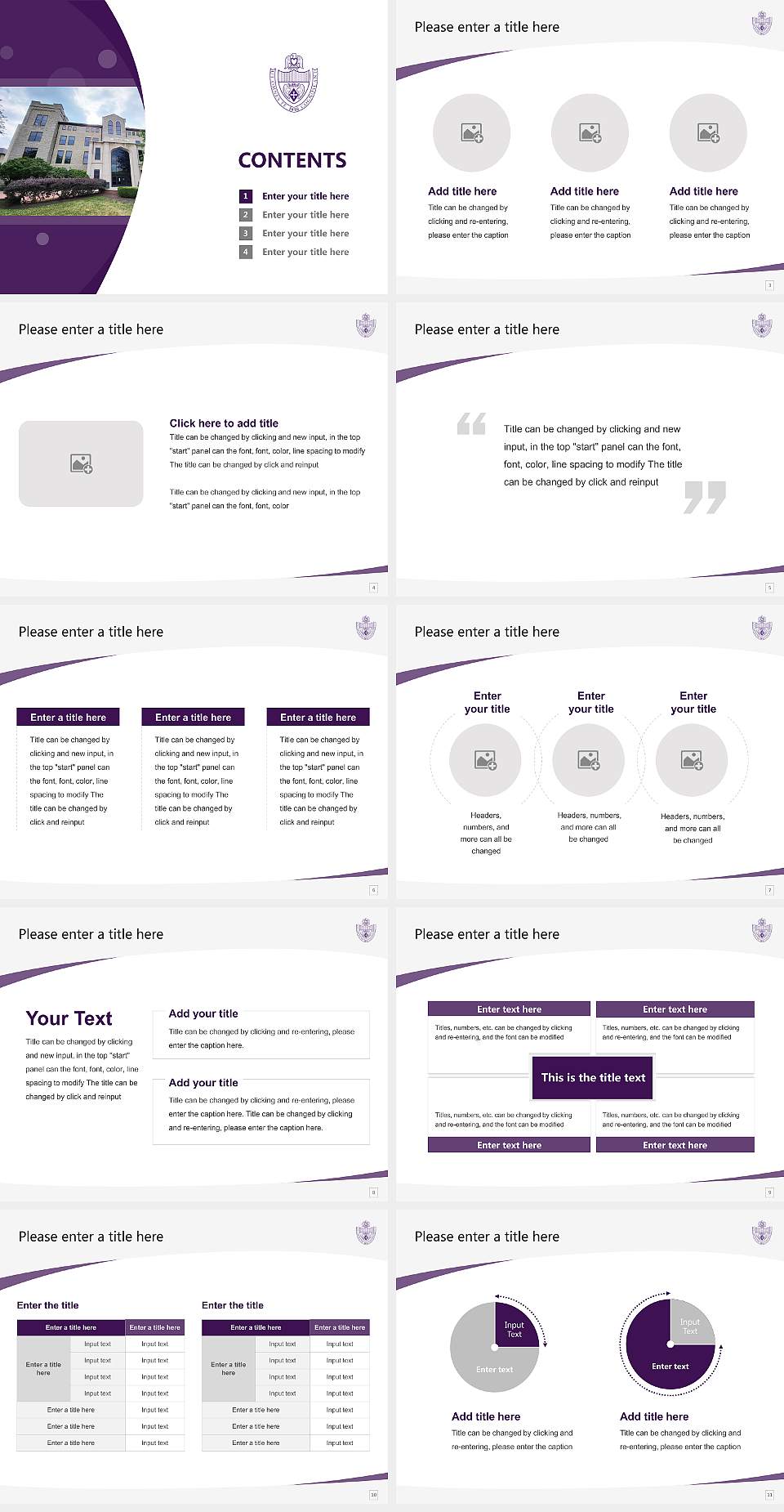 Niagara University Course/Courseware Creation PPT Template4:3 ratio PPT effect preview image2
