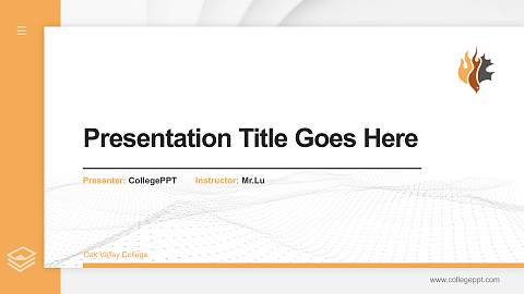 Oak Valley College Thesis Proposal/Graduation Defense PPT Template