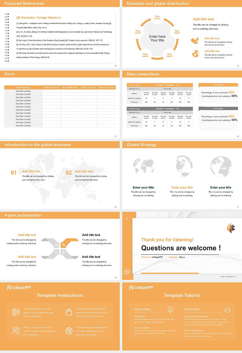 Oak Valley College Thesis Proposal/Graduation Defense PPT Template16:9 ratio PPT effect preview image4