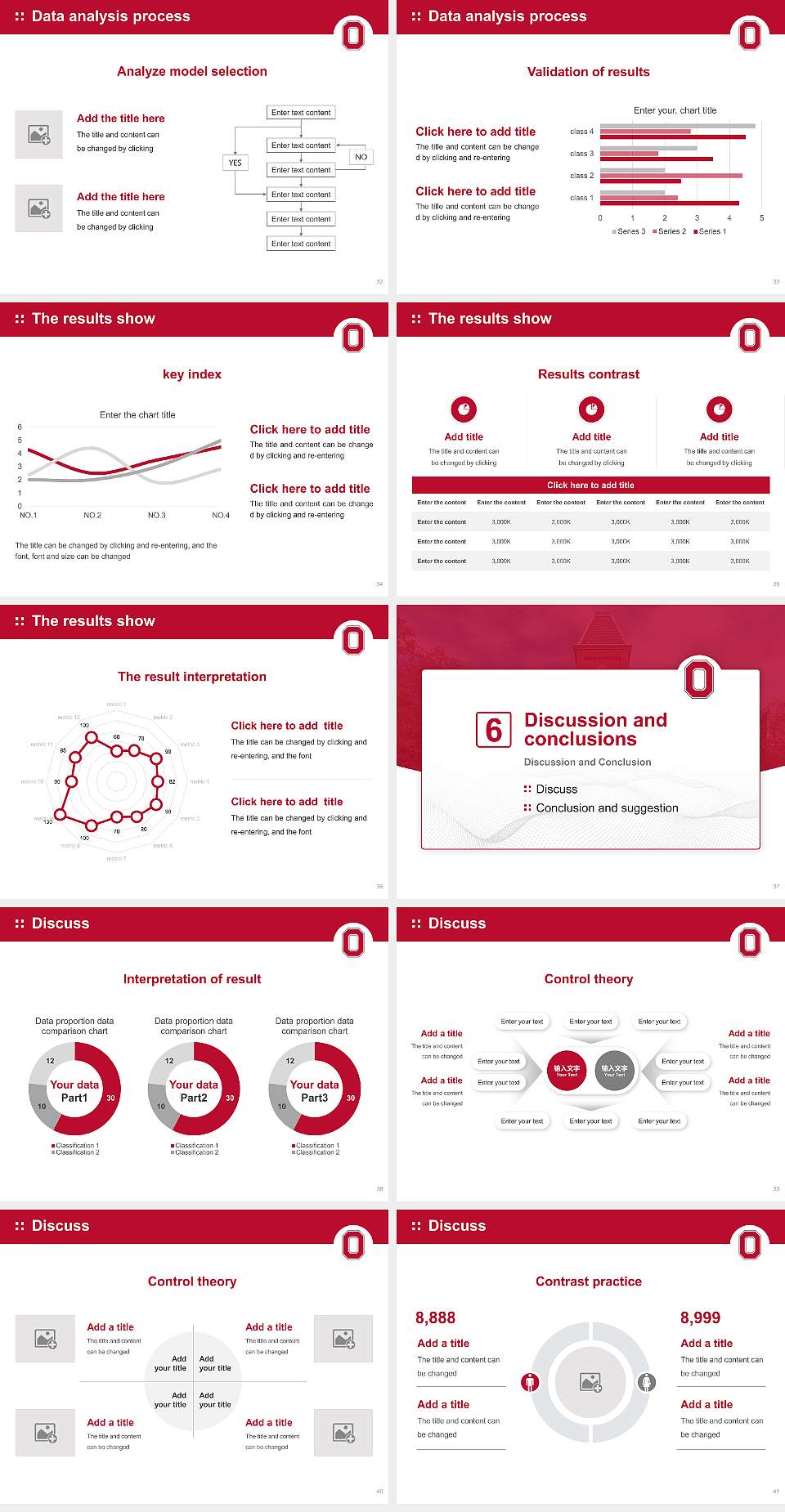 Ohio State University-Main Campus Graduation Thesis Defense PPT Template4:3 ratio PPT effect preview image5