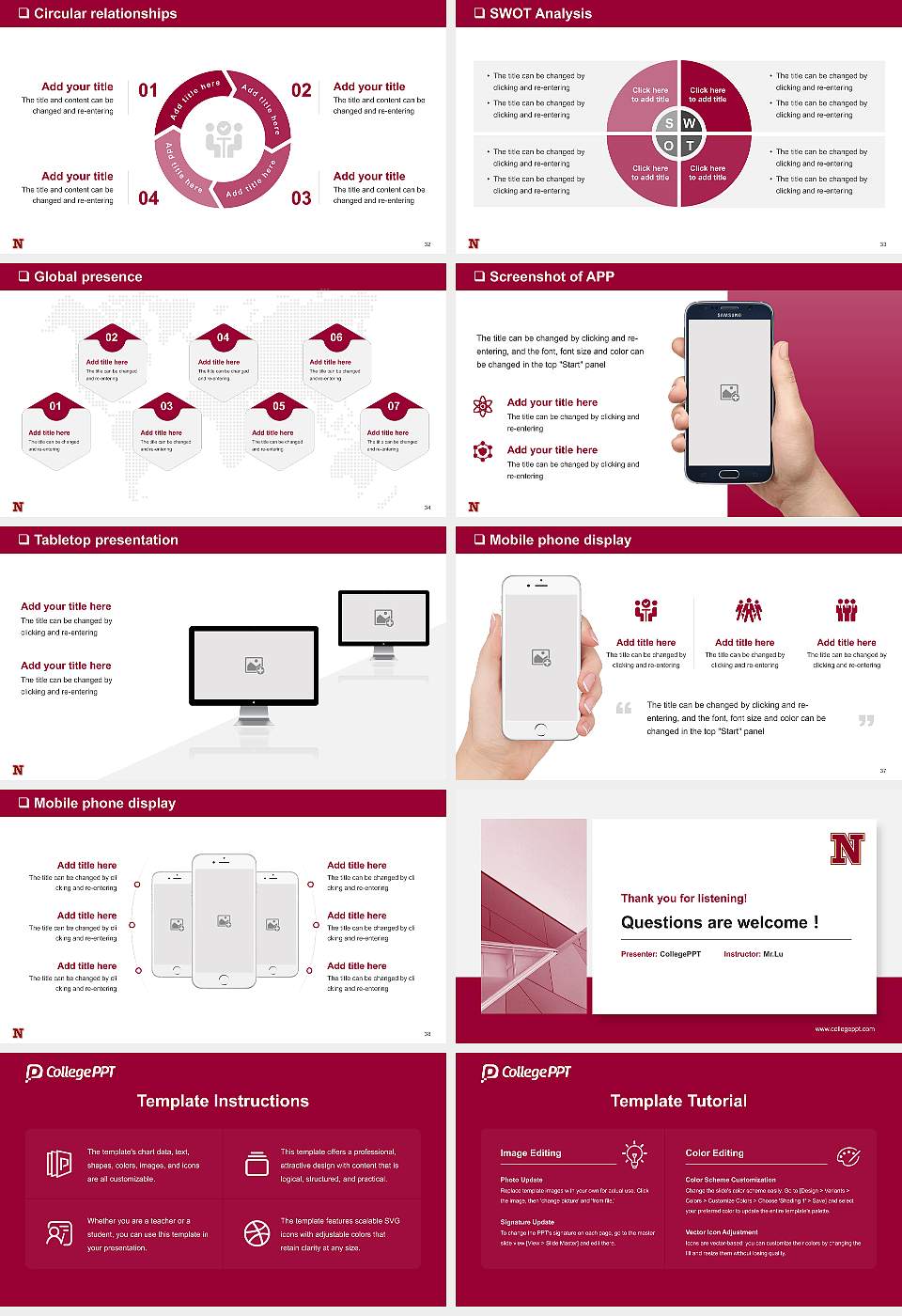Northern State University General Purpose PPT Template16:9 ratio PPT effect preview image5
