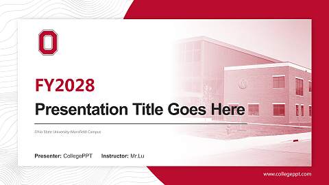 Ohio State University-Mansfield Campus Academic Presentation/Research Findings Report PPT Template