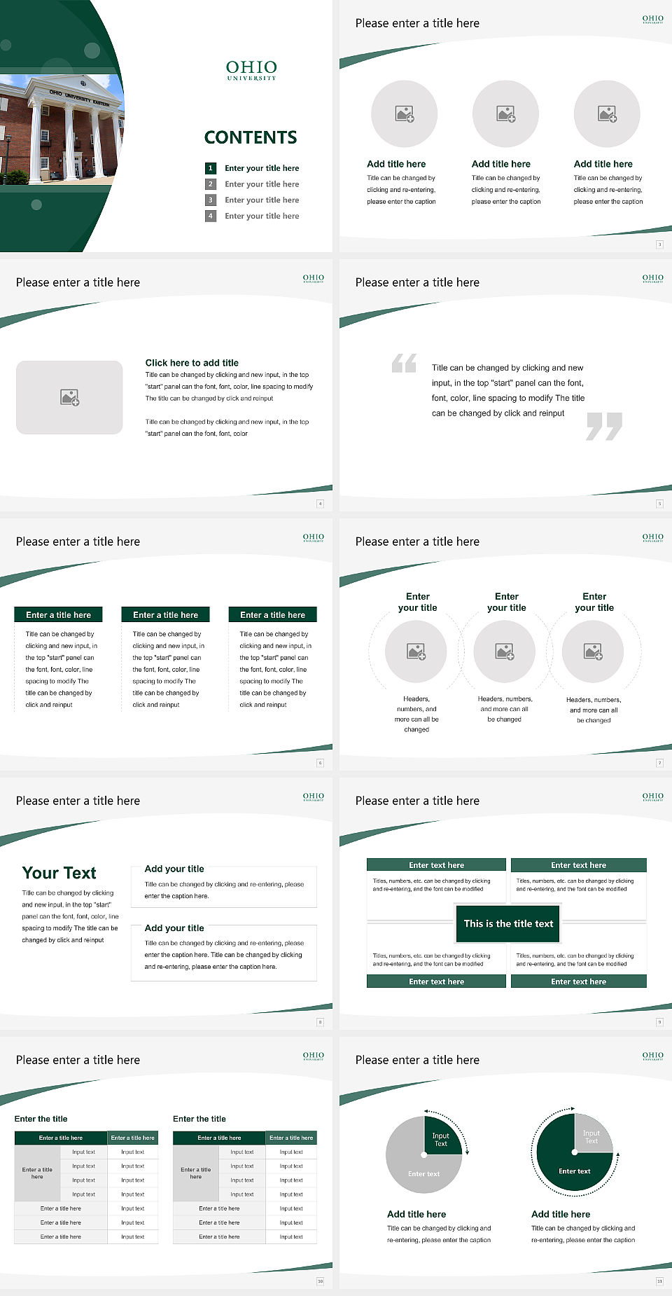Ohio UniversityMain Campus Course/Courseware Creation PPT Template