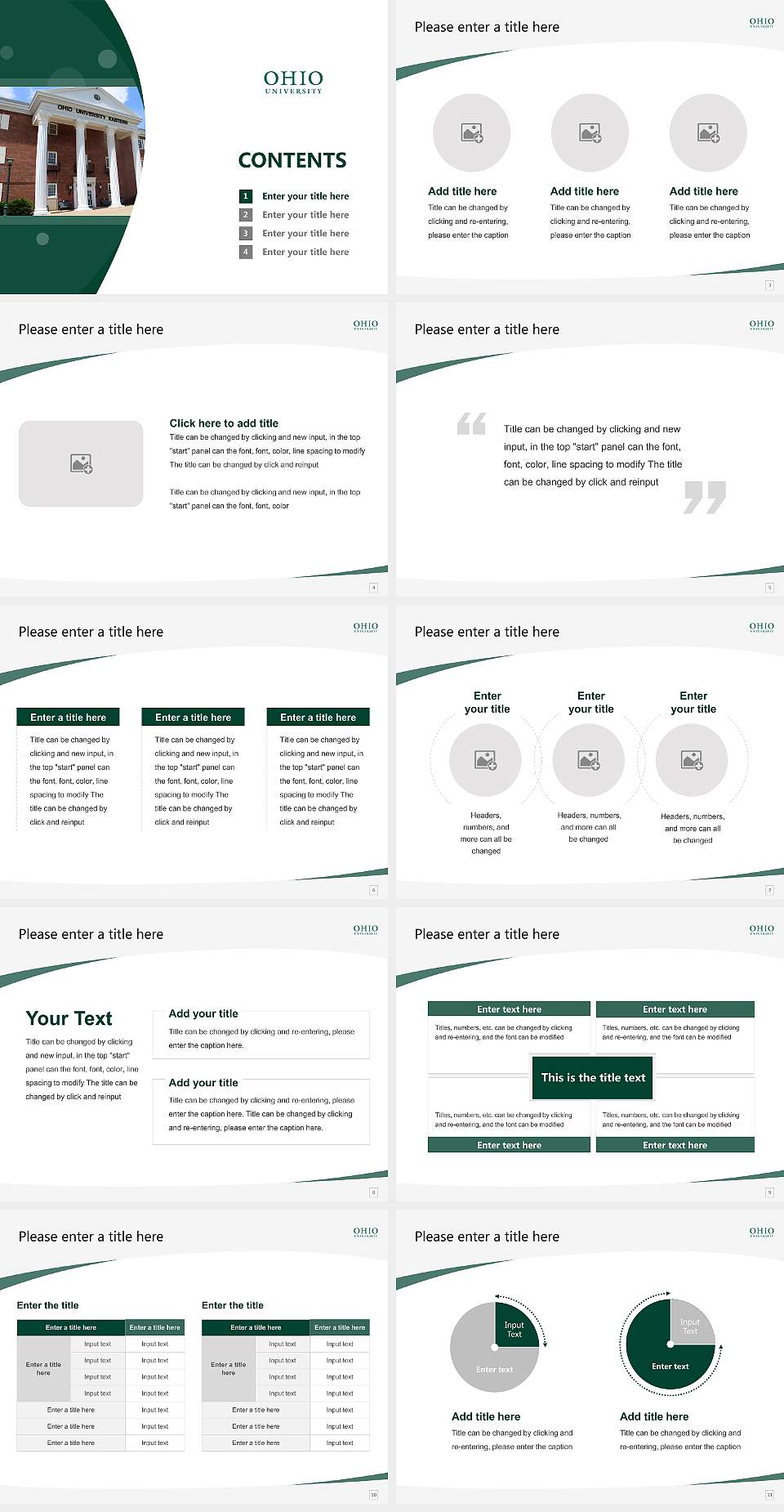Ohio University-Main Campus Course/Courseware Creation PPT Template4:3 ratio PPT effect preview image2