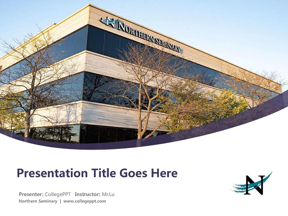 Northern Seminary Course/Courseware Creation PPT Template4:3 ratio PPT effect preview image5