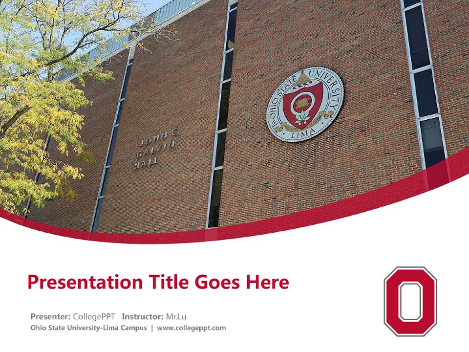 Ohio State University-Lima Campus Course/Courseware Creation PPT Template4:3 ratio PPT effect preview image5